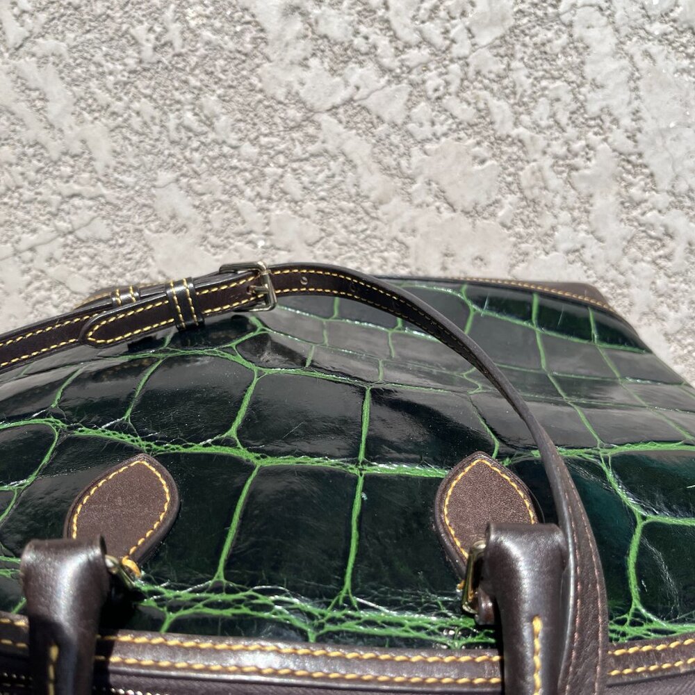 Dooney & Bourke Dillon Dark Green Crocodile tote - Picture 13 of 16